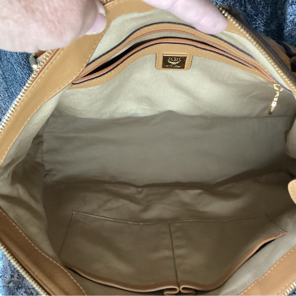 MCM Visetos Shoulder Bag in Cognac EUC - Picture 9 of 14